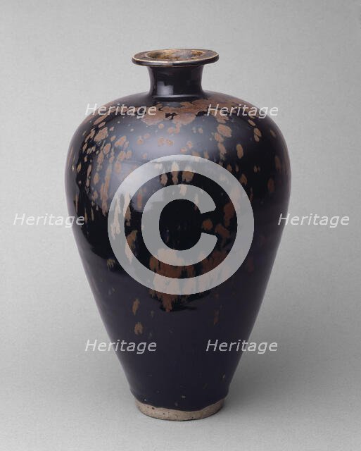 Ovoid Bottle with 'Partridge-Feather' Mottles, Northern Song dynasty, 11th/early 12th cent. Creator: Unknown.