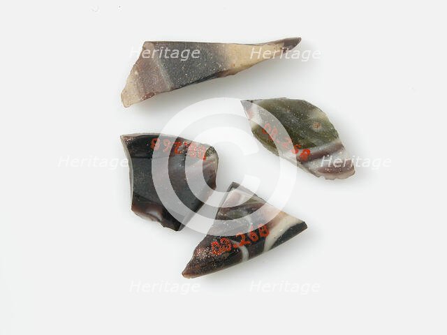 Glass Fragments from a Vessel, Coptic, 4th-early 5th century. Creator: Unknown.