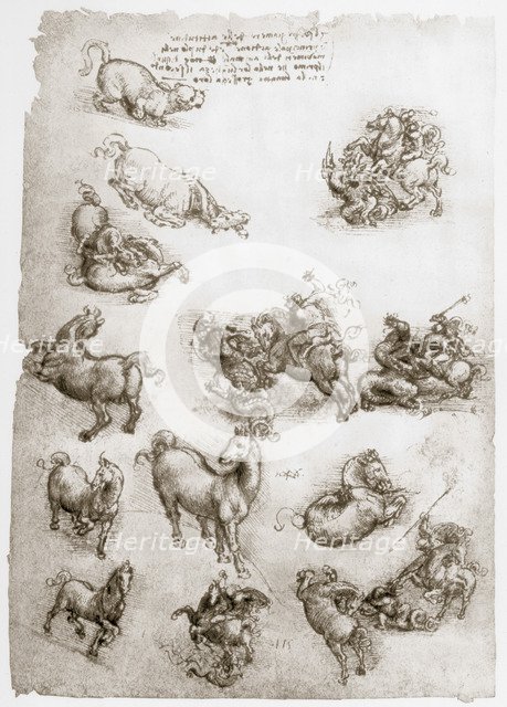 'St George and the Dragon', c1506. Artist: Leonardo da Vinci