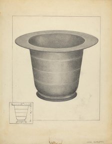 Pewter Commode Form, c. 1939. Creator: Charles Garjian.