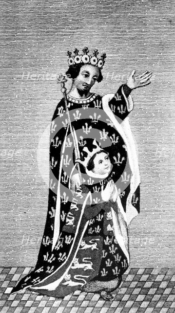 Richard II and his father, the Black Prince, 14th century, (1910). Artist: Unknown