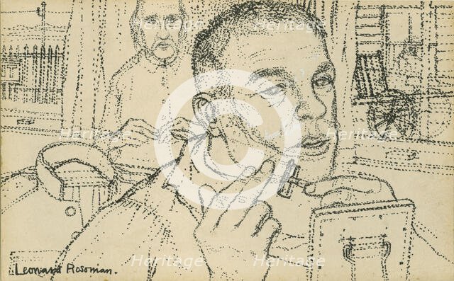 Man Shaving, c1930s. Creator: Leonard Rosoman.