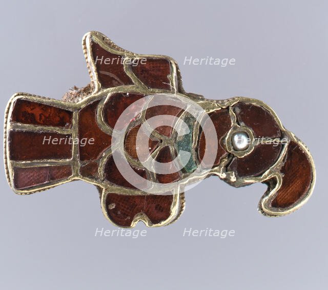 Bird-Shaped Brooch, Frankish, 500-600. Creator: Unknown.