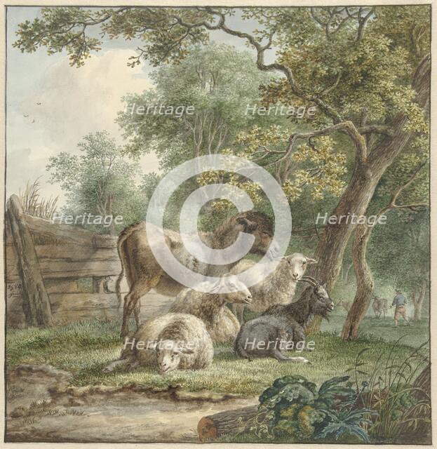 Cattle in an Orchard, c.1790-c.1815. Creator: Pieter Gerardus van Os.