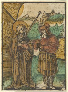 The Virgin as Mater Dolorosa and Simeon, from Das Plenarium, 1517. Creator: Hans Schäufelein the Elder.