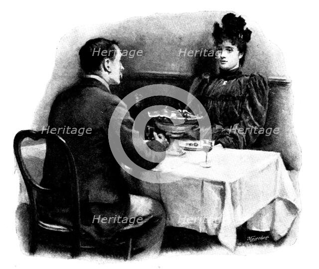 Eve's Ransom... ‘Well, what do you aim at?" Hilliard asked disinterestedly, 1895. Creator: George Meisenbach.