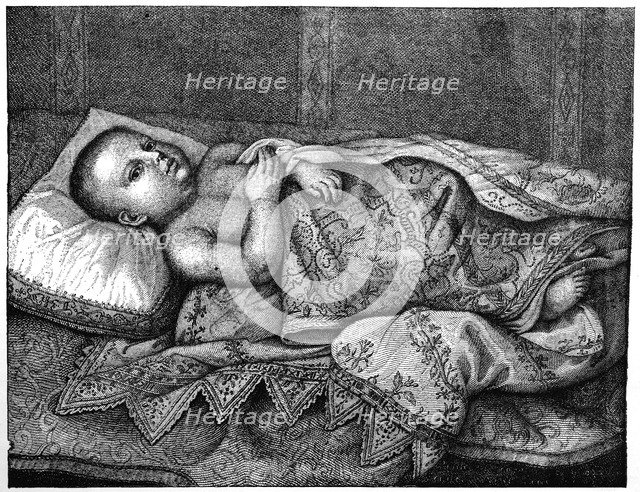 Leopoldo de' Medici (1617-1675) in his cradle, 1882. Artist: Unknown