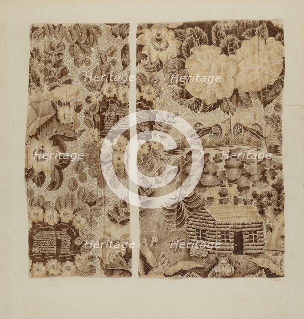 Historical Printed Textile, c. 1940. Creator: Ernest Capaldo.