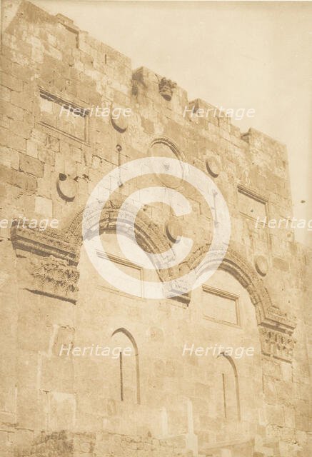 La Porte dorée à Jérusalem, August 1850. Creator: Maxime du Camp.