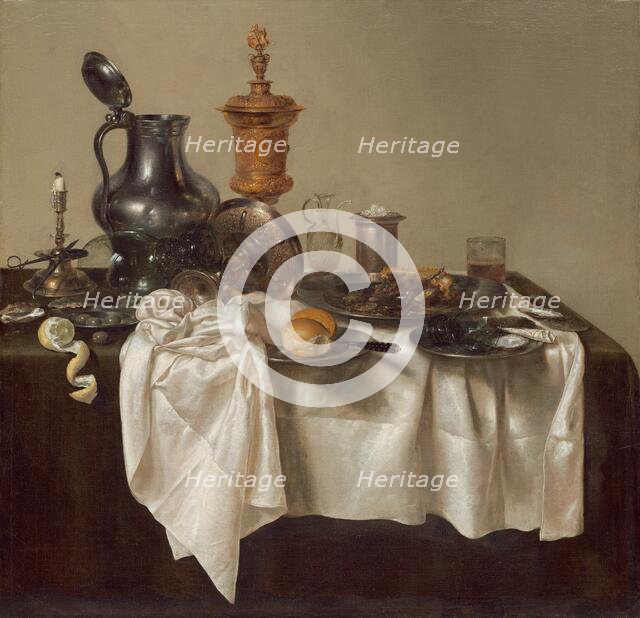 Banquet Piece with Mince Pie, 1635. Creator: Willem Claesz Heda.