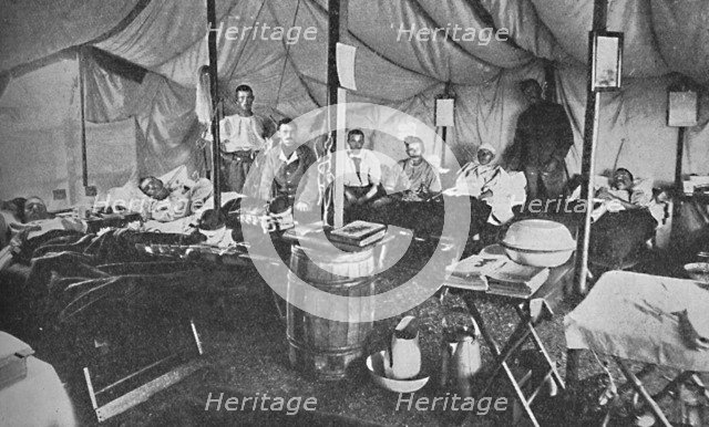 Interior of a Portland field hospital during the Boer War in South Africa, 1900. Artist: Anthony Bowlby.