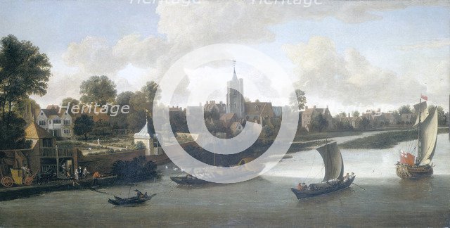 'Chiswick from the River', c1675.  Artist: Jacob Knyff