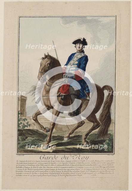 Garde du roi (King's Bodyguard), 1756. Creator: De Fehrt, Antoine Jean (1723-1774).