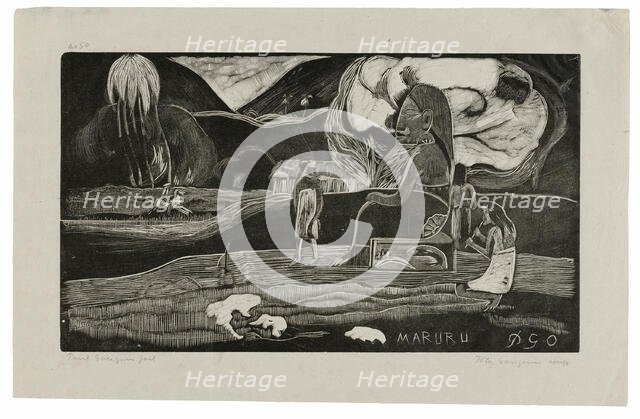 Maruru (Offerings of Gratitude), from the Noa Noa Suite, 1893–94, printed and published 1921. Creator: Paul Gauguin.
