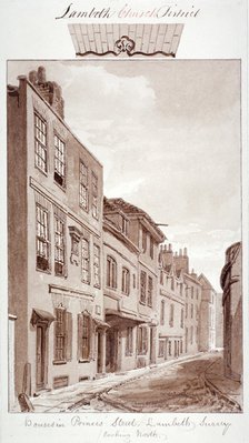 View of Prince's Street, looking north, Lambeth, London, 1828. Artist: Unknown