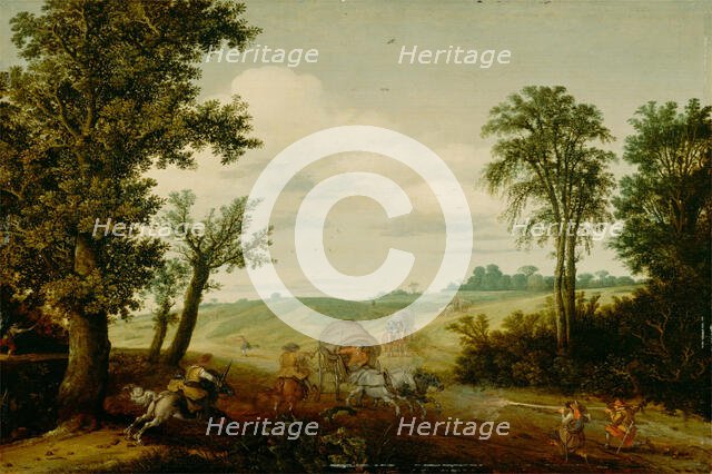 The Highway Robbery, c1625. Creators: Cornelius Vroom, Esaias van de Velde.