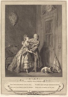 La visite inattendue, 1774. The Unexpected Visit. Creator: Nicolas-Joseph Voyez.
