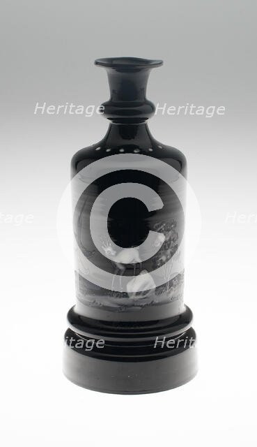 Bottle, Bohemia, c. 1825/40. Creator: Bohemia Glass.