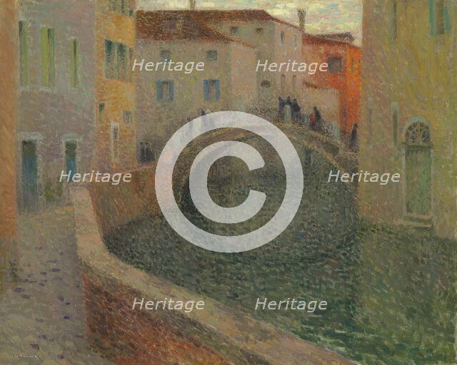 The little canal, gray evening, Venice, 1907. Creator: Le Sidaner, Henri (1862-1939).