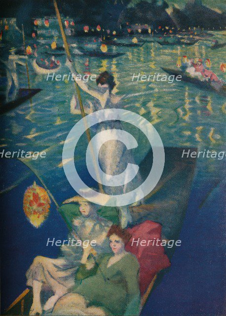 'A Thames Regatta', c1919. Artist: CRW Nevinson.