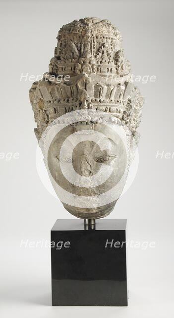 Head of Deified King (?), 14th century. Creator: Unknown.