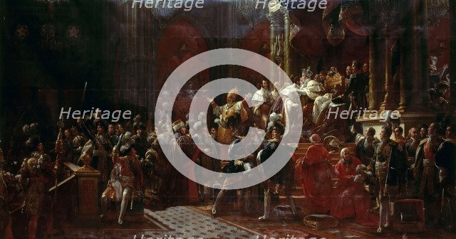 The Coronation of Charles X of France at Reims, May 29, 1825. Artist: Gérard, François Pascal Simon (1770-1837)