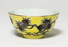 Cup with Peaches, Qing dynasty (1644-1911), Guangxu period (1875-1908), c. 1894. Creator: Unknown.