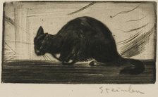 Cat Arching Its Back, 1898. Creator: Theophile Alexandre Steinlen.