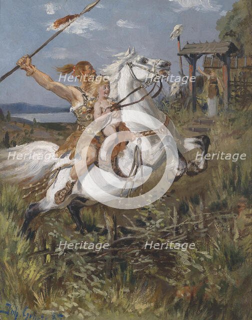 Ride of a Hun, 1885. Creator: Gehrts, Johannes (1855-1921).