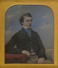 Portrait of a Young Man Seated at Table, about 1852. Creator: Richard Beard.