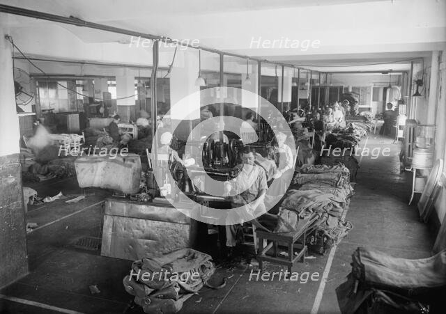 Post Office Department - Repairing Mailbags, 1914. Creator: Harris & Ewing.