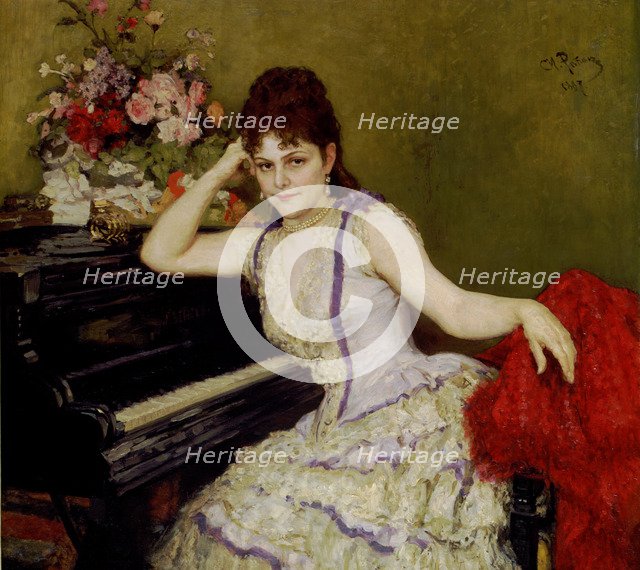 Portrait of pianist and composer Sophie Menter (1846-1918).