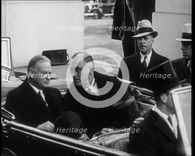 Herbert Hoover, the Former President, Leaving the White House..., 1933. Creator: British Pathe Ltd.