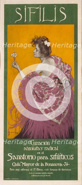Syphilis (Poster). Artist: Casas, Ramon (1866-1932)