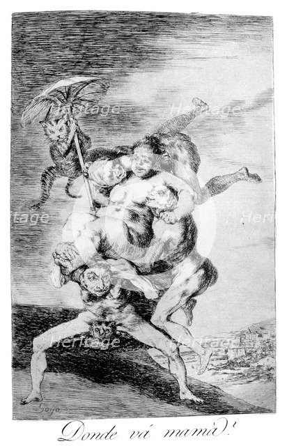 'Where is mother going?', 1799. Artist: Francisco Goya