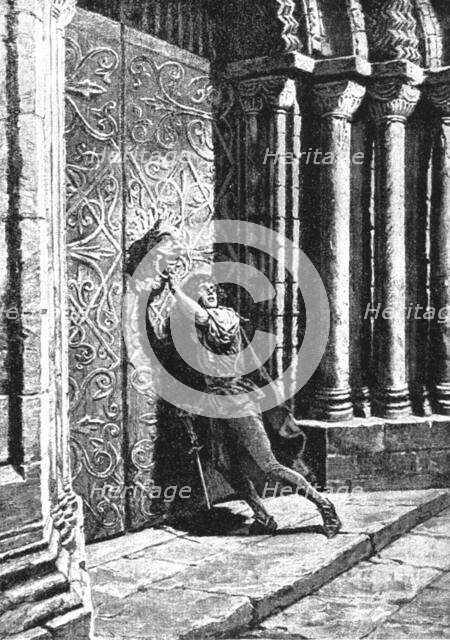 ''Seeking Sanctuary" after Ralph Hedley', 1890. Creator: Unknown.