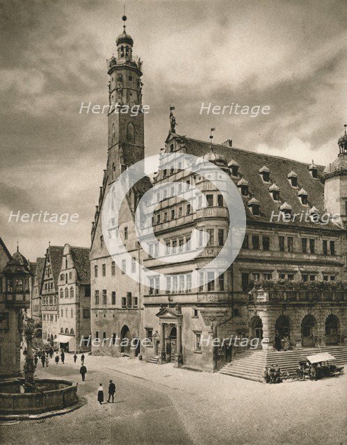 'Rothenburg o. d. T. - Rathaus', 1931. Artist: Kurt Hielscher.