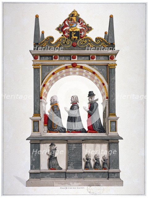 Monument to Alderman Richard Humble and family, St Saviour's Church, Southwark, London, c1700.       Artist: Anon