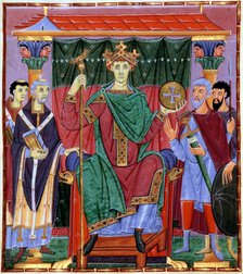 Coronation of Otto III, German king, c998. Artist: Anon