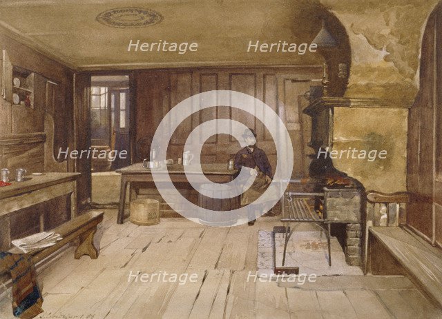 Interior of the tap room in the Sieve public house, Church Street, Minories, London, 1885. Artist: John Crowther