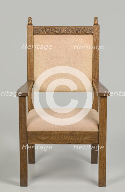Pulpit chair from Saint Augustine Catholic Church of New Orleans, 20th century. Creator: Unknown.