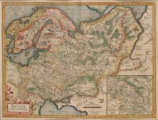 Russia cum Confinijs. Map of Russia, ca 1595.