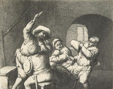 The peasants' quarrel, 1653. Creator: Adriaen van Ostade.