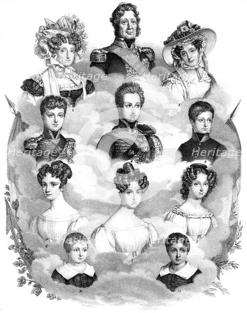 Louis-Phillipe, King of France, and his family, 19th century. Artist: Unknown