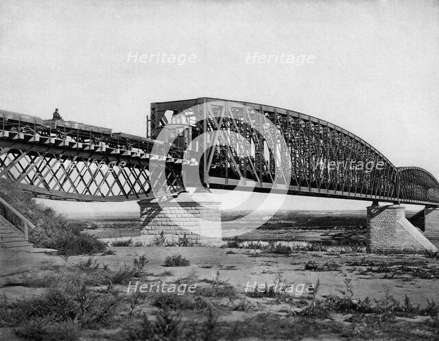 West-Siberian Railroad. Bridge of 100 Sazhens Length Across the Ishim River, 1892-1896. Creator: Unknown.