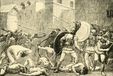 'Repulse of Pyrrhus from Sparta', 1890.   Creator: Unknown.