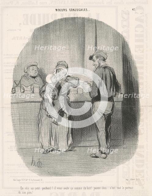 En v'là un petit pochard!, 19th century. Creator: Honore Daumier.