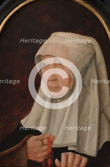 Portrait of Jacomina Claesdr van Ruyven (died 1509), Wife of Arent Franckensz van der Meer, c.1550-c Creator: Anon.