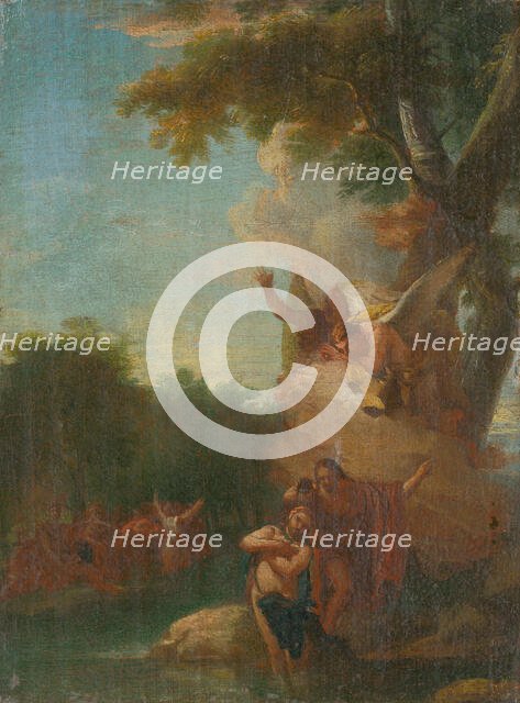 The Baptism in the Jordan, 1750-1770. Creator: Circle of Batista Tiepolo.