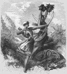 'Amazons of Dahomey in Battle; The Kingdom of Dahomey', 1875. Creator: Unknown.